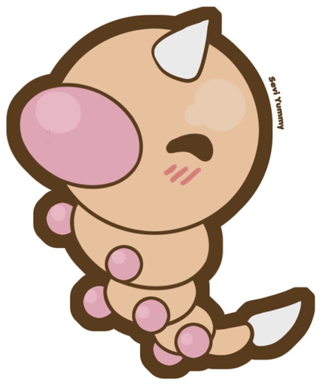 Chibi Weedle By Seviyummy - Butterfree Chibi (600x600), Png Download