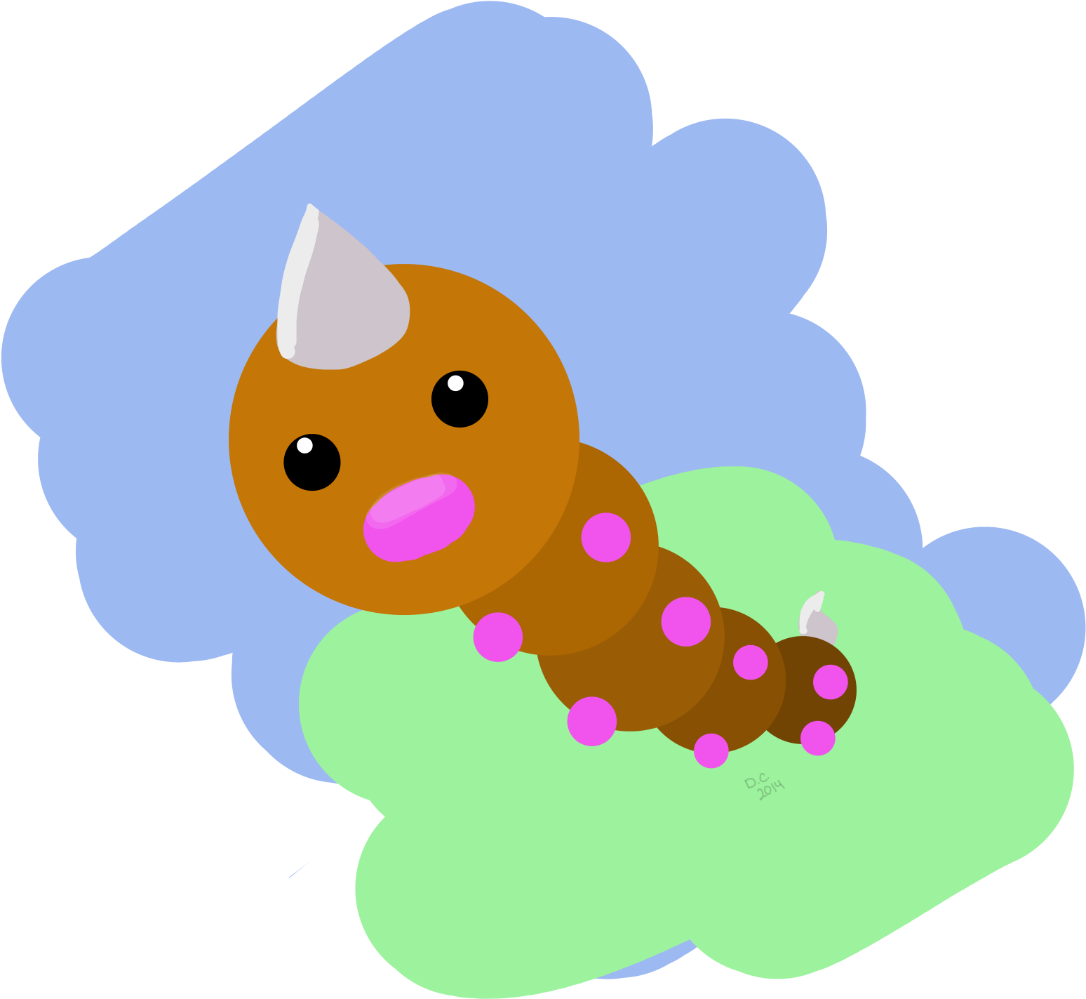 Minimalist Weedle - Cartoon (1702x1429), Png Download
