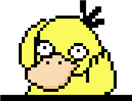 Psyduck - Pixel Psyduck (430x340), Png Download