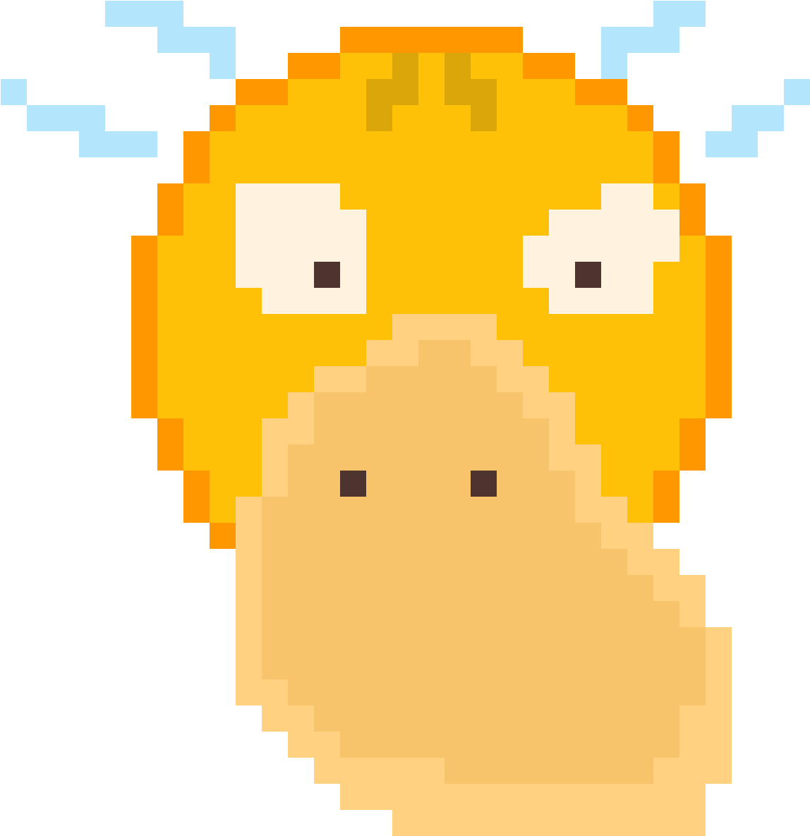 Psyduck - Mangekyou Sharingan Pixel Art (1184x1184), Png Download