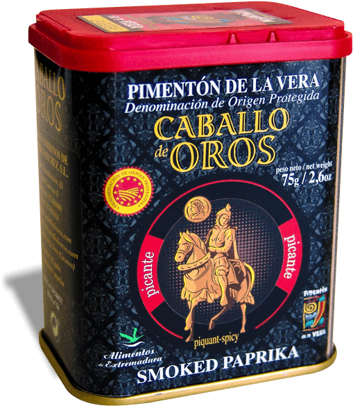 Tins - Pimenton Caballo De Oros (600x645), Png Download