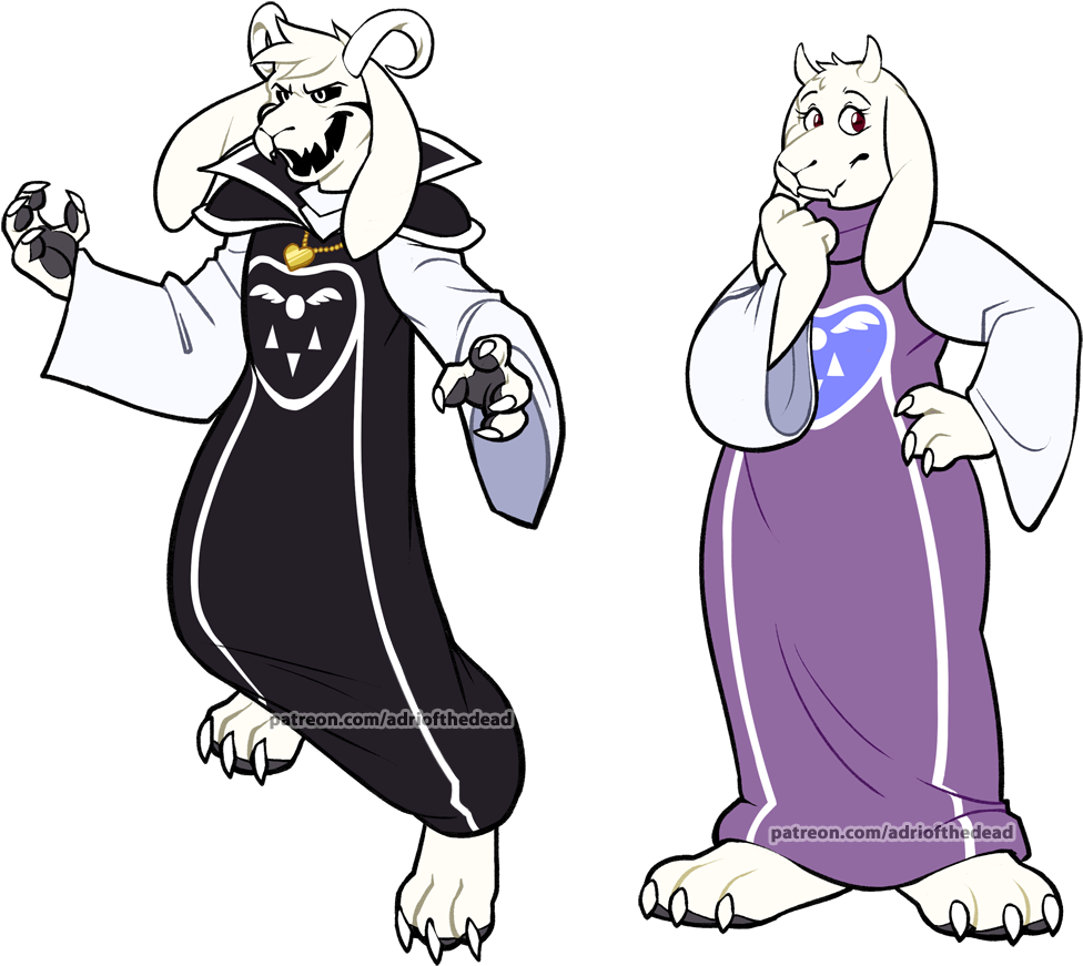 Here's Some Of My Personal Favorites I've Done Over - Asriel Dreemurr And Toriel (1050x886), Png Download