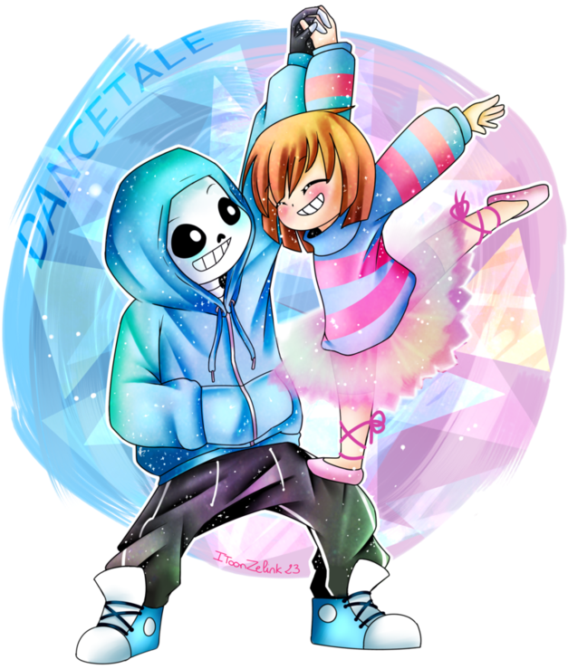 D A N C E T A L E - Dancetale Sáns Y Frisk (781x1023), Png Download