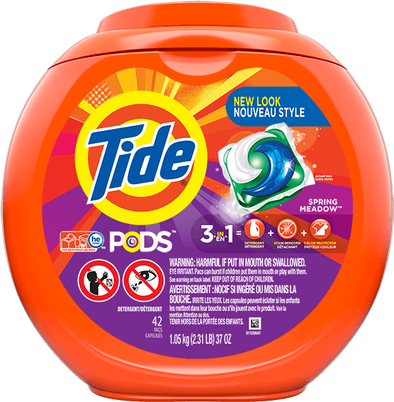 Tide Pods® Laundry Detergent Spring Meadow Scent - Tide 3in1 Laundry Pods Spring Meadow (1200x788), Png Download