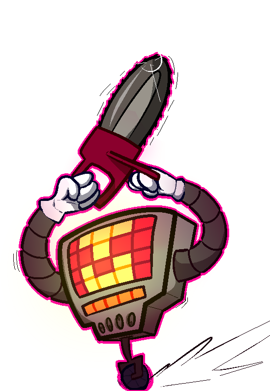 Log In To Report Abuse - Mettaton With Chainsaw Transparent (604x864), Png Download