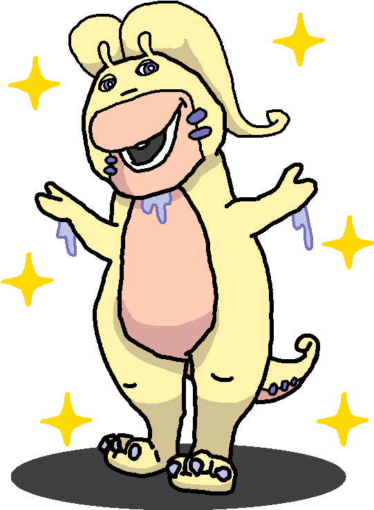Shiny Goodra Barney By Shawarmachine - Shiny Dragonite Barney (600x800), Png Download