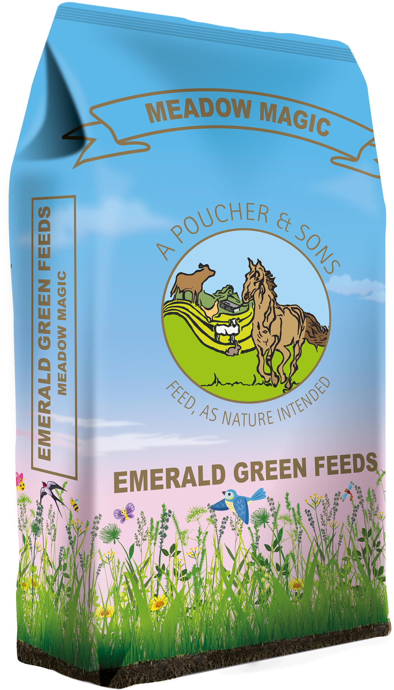 Emerald Green Feeds Meadow - Emerald Green Grass Pellets Size: 20 Kg (1417x2472), Png Download