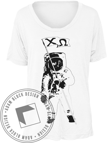 Chi Omega Moon Man Tee - Zeta Fanny Pack (464x585), Png Download