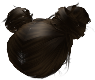 Hair Buns - Hair In Bun Png (420x420), Png Download
