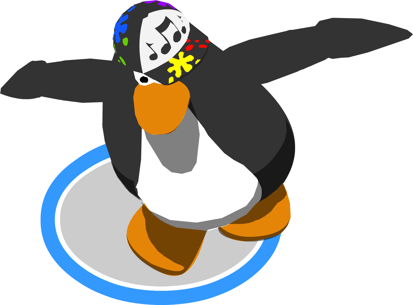 A 'classic' Reinstalment Of The Excessively Popular - Club Penguin Music Jam Cap (1394x1031), Png Download