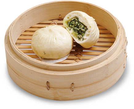 Vegetable & Pork Bun 菜肉包 - Steamed Stuffed Buns Png (500x500), Png Download