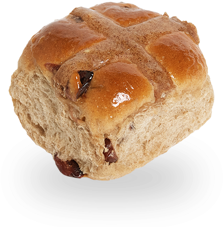 Cranberry Orange Hot Cross Bun - Hot Cross Buns Png (650x458), Png Download