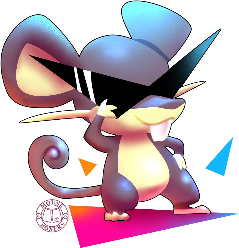 019 Rattata - Cartoon (1024x1024), Png Download