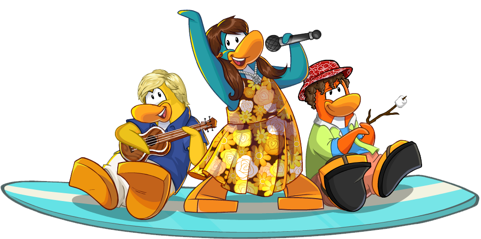 Teen Beach Club Penguin Png (992x504), Png Download