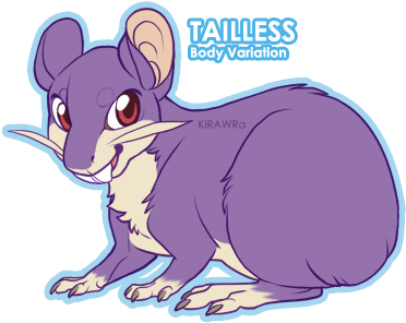 Rattata Roggenrola - Cartoon (400x400), Png Download