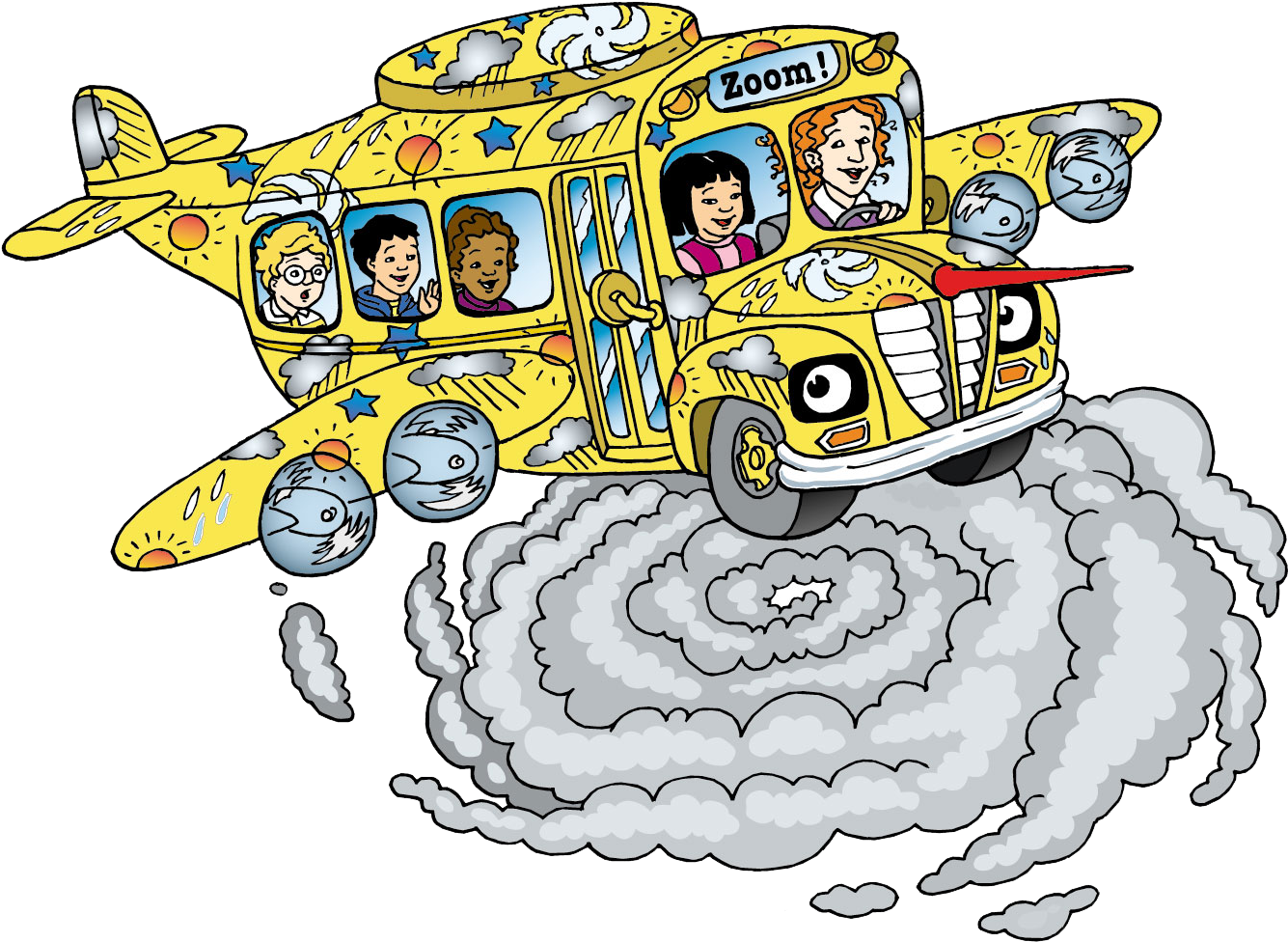 The Magic School Bus Hurricane Airplane Bus - Animated Magic School Bus (1405x1025), Png Download