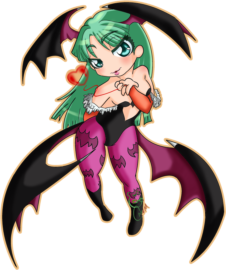 Chibi From Of Morrigan Aesnland - Morrigan Aensland (800x955), Png Download