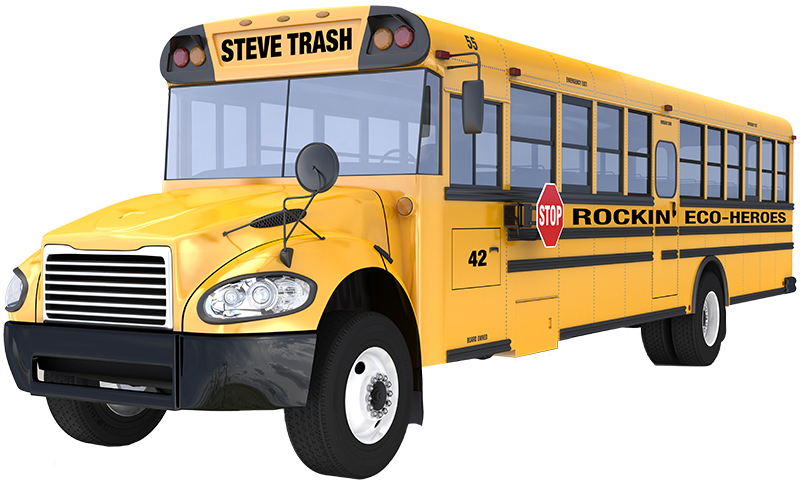 Trash Bus - School (800x482), Png Download