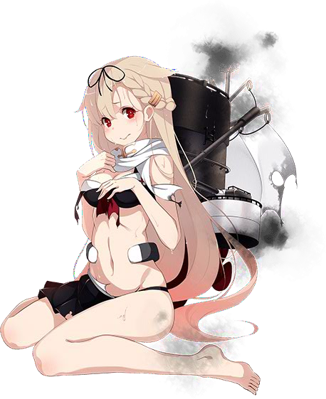 144 Yuudachi Kai Ni Summer Dmg - 夕立 改 二 水着 中 破 (458x561), Png Download