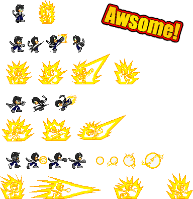 Stumble - Yellow Lightning Sprite (384x394), Png Download
