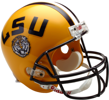 Lsu Vsr4 Replica Helmet - Lsu Tigers Full Size Replica Football Helmet (475x429), Png Download