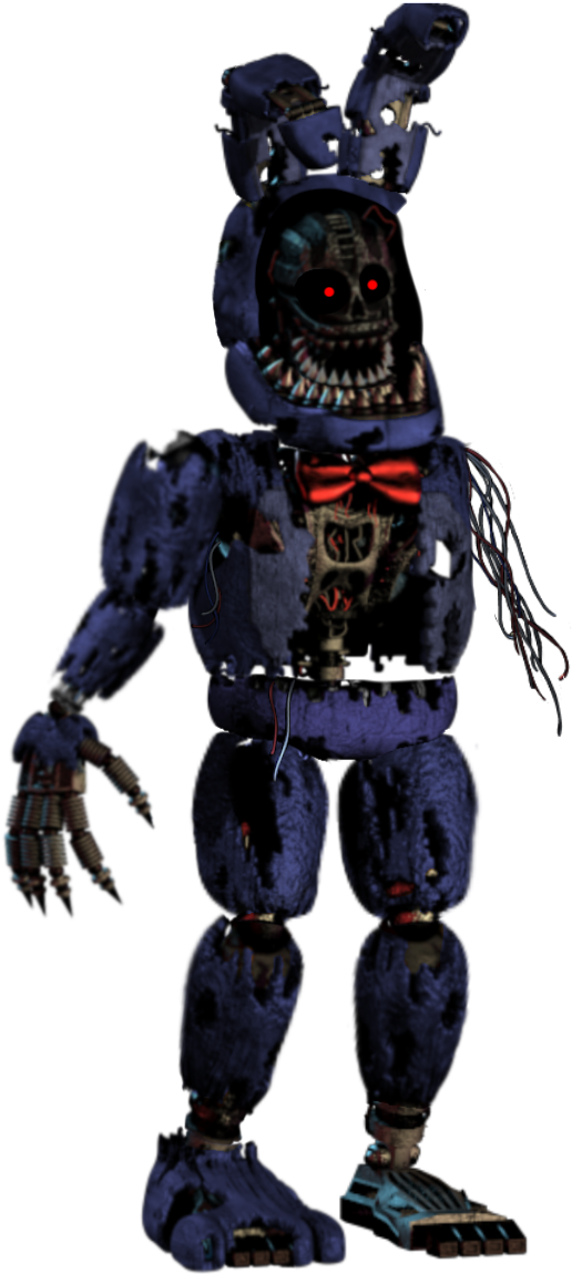 Nightmare Withered Bonnie - Mcfarlane Fnaf Withered Bonnie (1181x1181), Png Download
