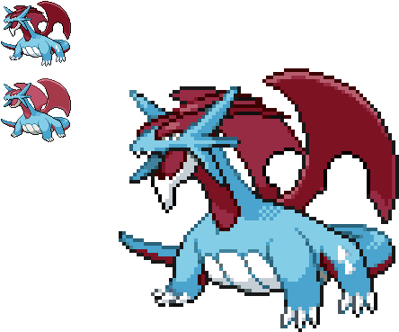 Mega Salamence For The Gen 3 Mega Challenge - Bagon Evolve Forms (482x384), Png Download