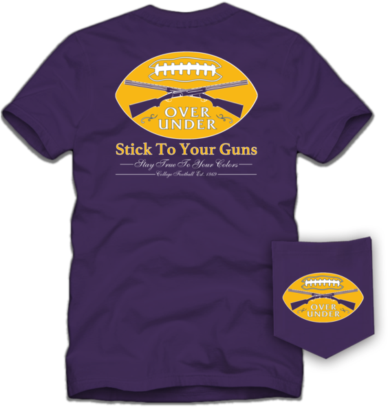 S/s "stick To Your Guns" Lsu Bayou Purple - Label (592x600), Png Download