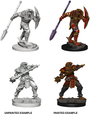 Dragonborn Male Fighter With Spear - Nolzur's Marvelous Miniatures Dragonborn (392x480), Png Download