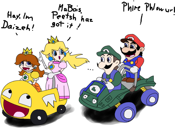 Weegee Kard Dub Desh By Sklavenbrause Weegee And Meegee - Bowsa And Mario Vs Malleo (622x612), Png Download