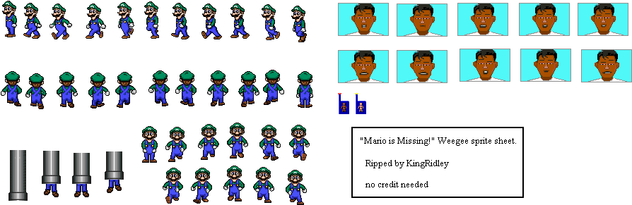 Click For Full Sized Image Luigi - Mario Is Missing Luigi Sprite (924x338), Png Download