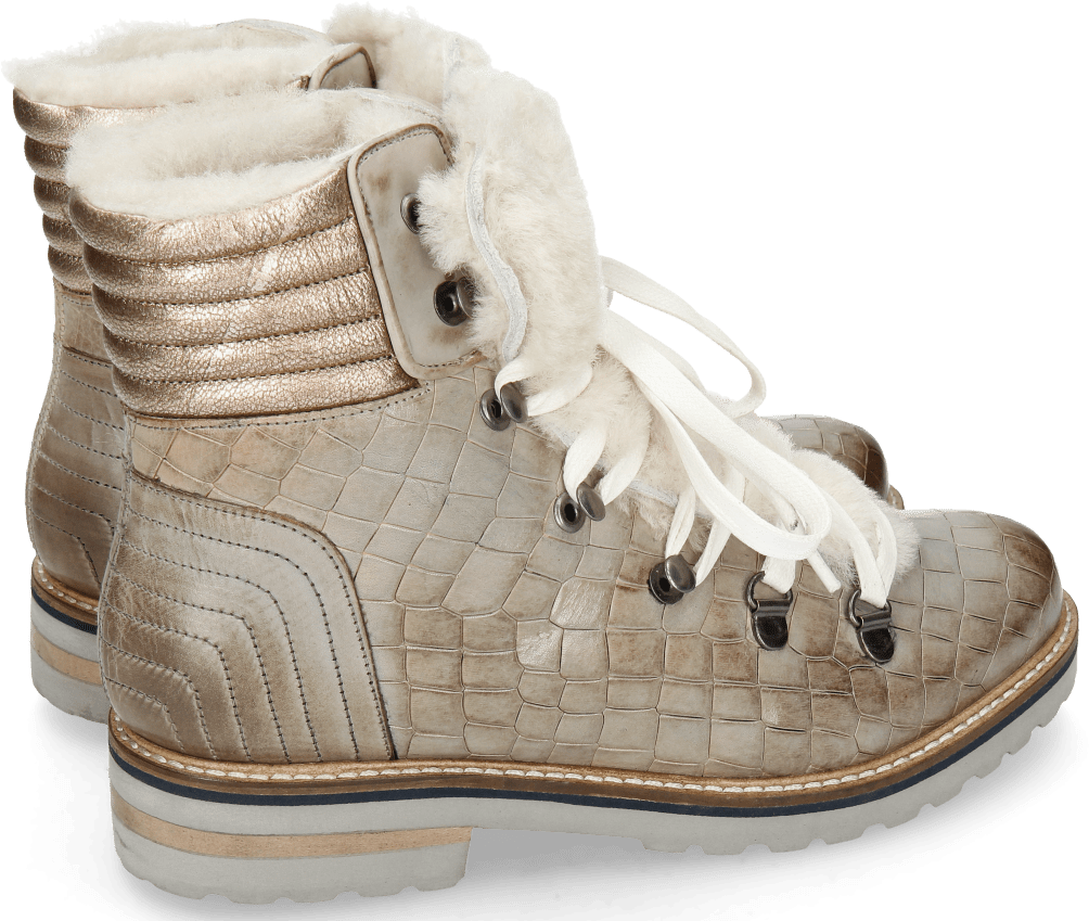 Ankle Boots Bonnie 10 Crock Morning Grey Full Fur Off - Boot (1024x1024), Png Download