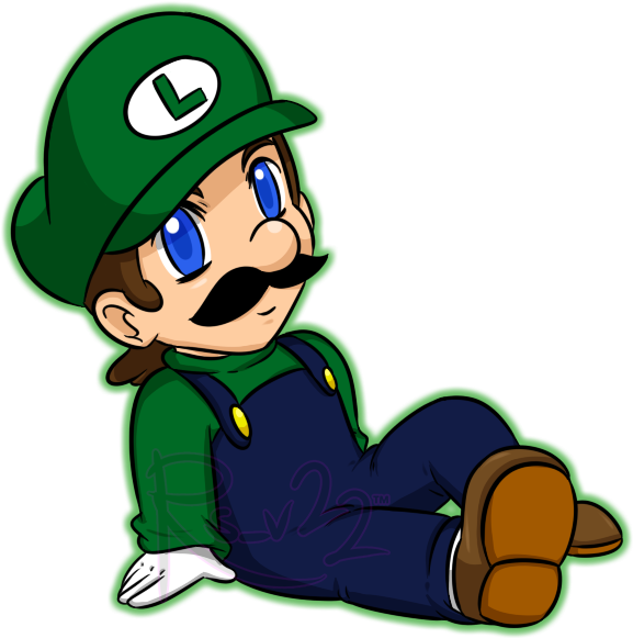 Smol Weegee By Rs Clip Free - Smol Luigi (606x600), Png Download