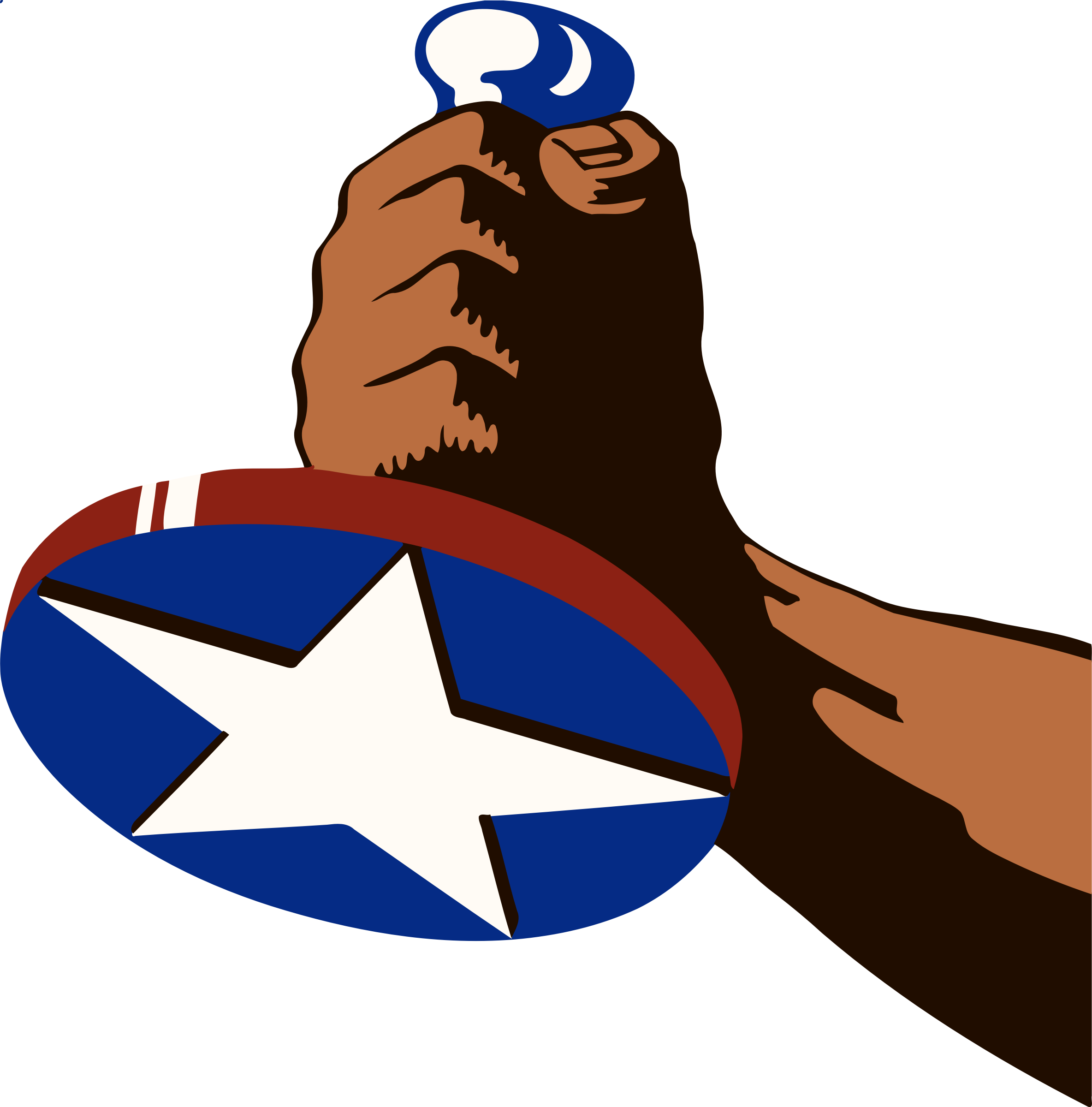 Hand With Star Stamp Vector Clipart Image - American Propaganda Posters (2368x2400), Png Download