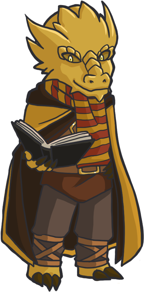 Chibi Balasar The Dragonborn Warlock Of The Group - Dungeons & Dragons (570x1005), Png Download