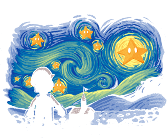 Super Starry Night - Super Starry Night Backpack By Oreonut (571x504), Png Download