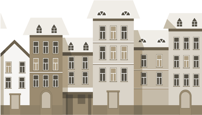 Cropped-houses - Euclidean Vector (695x662), Png Download