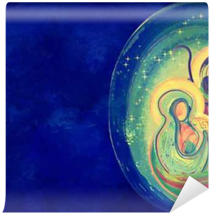 Christmas Religious Nativity Scene, Holy Family Abstract - Christmas Day (400x400), Png Download