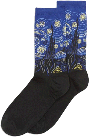 Itgirl Shop Starry Night Van Gogh Socks Aesthetic Apparel, - Happy Socks Van Gogh (460x460), Png Download