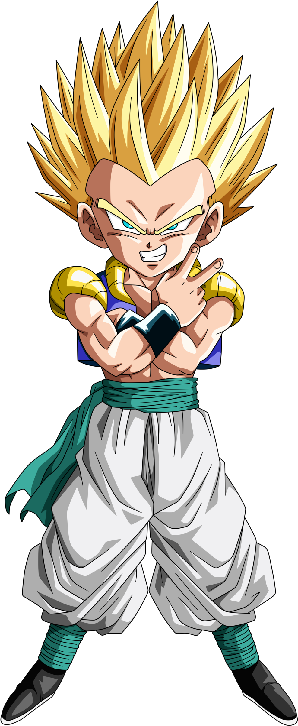 Gotenks Ssj - Super Saiyan (1024x2433), Png Download