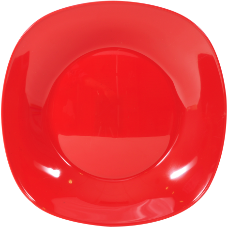 560 Plato Trinche Cuadrado 23 Magic Color Rojo Imagen - Circle (492x490), Png Download