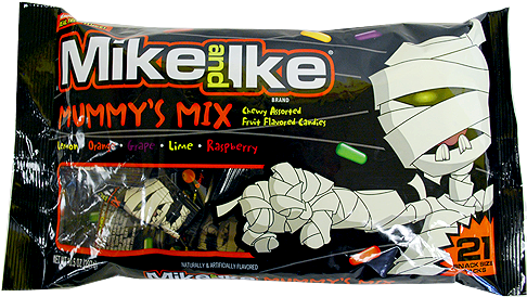 Mike And Ike Mummy's Mix Chewy Candies Snack Size Packs - Mike And Ike Candies, Chewy, Mummy's Mix - 5 Oz Box (500x500), Png Download
