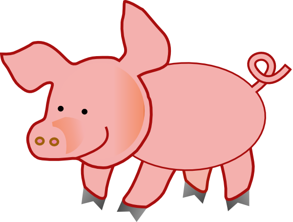 Clip Art Library Download Collection Of Pig Images - Pig Clipart Transparent (600x455), Png Download