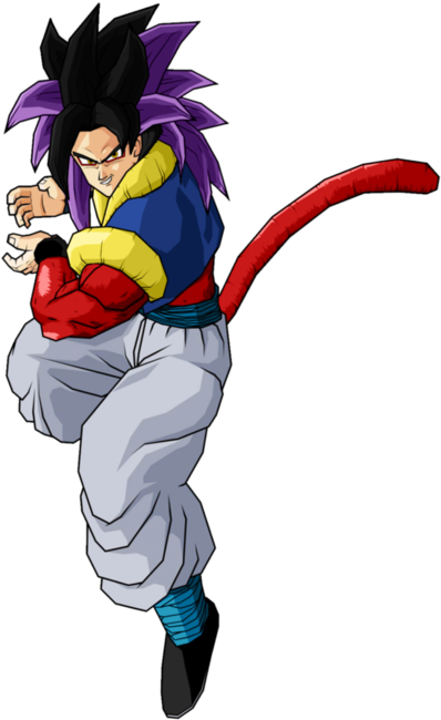Bardockgoku/ssj4 Adult Gotenks - Dragon Ball Budokai Png (500x667), Png Download