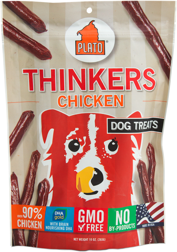 Plato New Thinkers Chicken Sticks Dog Treats (649x831), Png Download
