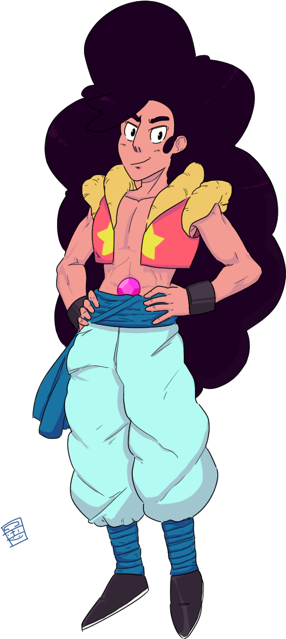 Dragon Ball Z - Steven Universe Gotenks (600x1293), Png Download