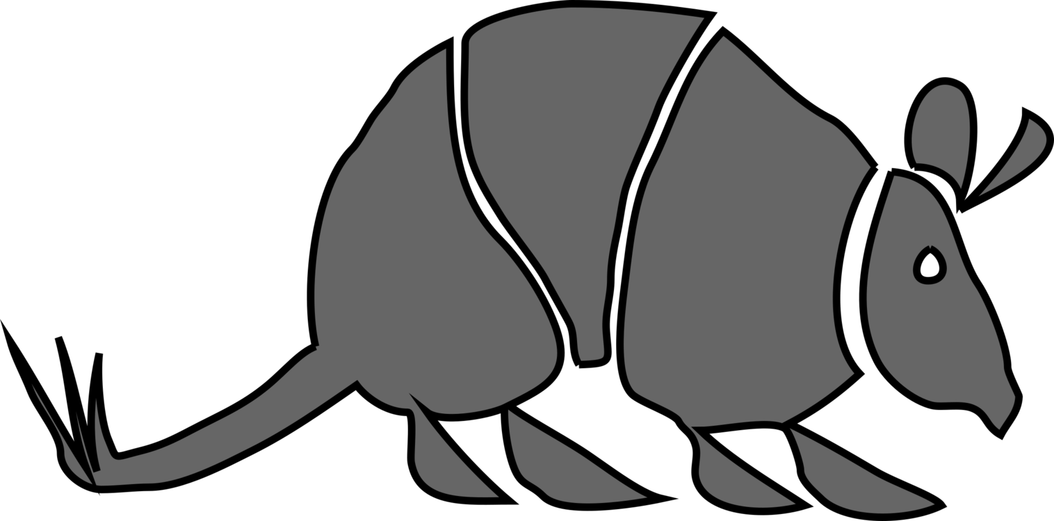 Armadillo Download Drawing Animal - Armadillo Clipart (1516x750), Png Download