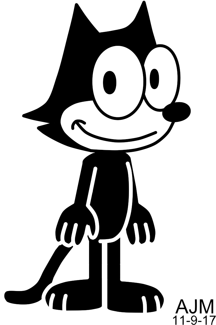Felix The Cat In Makatoon Style - Felix The Cat (800x1200), Png Download