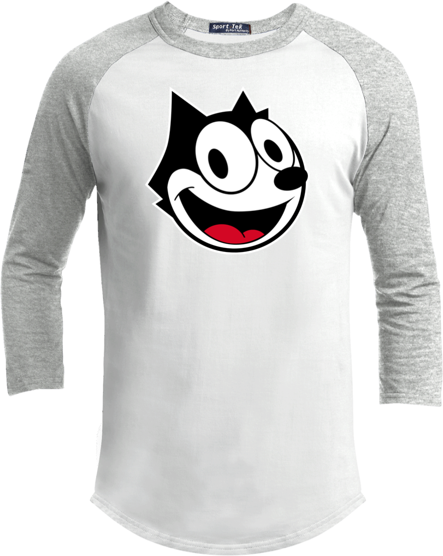 Cartoon Cat Felix Crazy Kat Funny Fun Happy - Hello Crochet Tee Shirt (1155x1155), Png Download