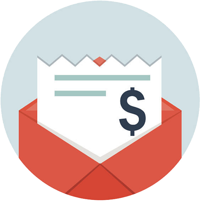 Money Received - Mail Payments (677x677), Png Download